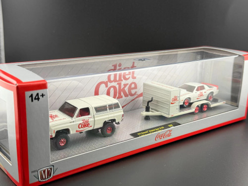CHASE CAR 1/64 M2 Machines 1973 Chevrolet Cheyenne Super 10 4X4 & 1985 Chevrolet Camaro IROC-Z Coca-Cola Diecast Car Models CHASE CAR 1/64 M2 Machines 1973 Chevrolet Cheyenne Super 10 4X4 & 1985 Chevrolet Camaro IROC-Z Coca-Cola Diecast Car Models