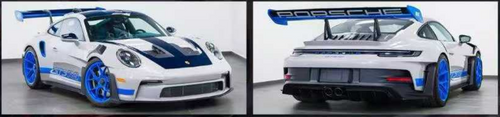 1/64 Stance Hunters Porsche 911 992 GT3 RS (White & Blue Carbon) Diecast Car Model 1/64 Stance Hunters Porsche 911 992 GT3 RS (White & Blue Carbon) Diecast Car Model