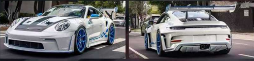1/64 Stance Hunters Porsche 911 992 GT3 RS (White with Blue Wheels) Diecast Car Model 1/64 Stance Hunters Porsche 911 992 GT3 RS (White with Blue Wheels) Diecast Car Model