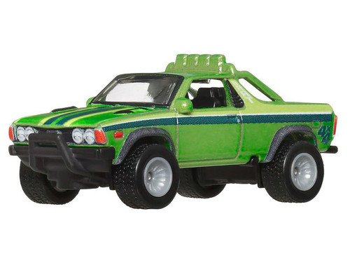 Subaru BRAT Utility Truck Green Metallic with Stripes "HW Off Road" Series Diecast Model Car by Hot Wheels Subaru BRAT Utility Truck Green Metallic with Stripes "HW Off Road" Series Diecast Model Car by Hot Wheels