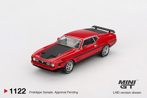 1/64 Mini GT 1971 Ford Mustang Mach I Mach 1 (Race Red) Diecast Car Model 1/64 Mini GT 1971 Ford Mustang Mach I Mach 1 (Race Red) Diecast Car Model