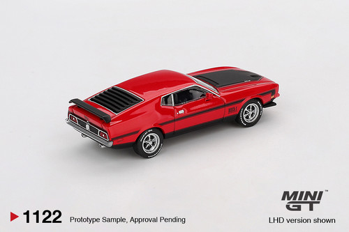 1/64 Mini GT 1971 Ford Mustang Mach I Mach 1 (Race Red) Diecast Car Model 1/64 Mini GT 1971 Ford Mustang Mach I Mach 1 (Race Red) Diecast Car Model