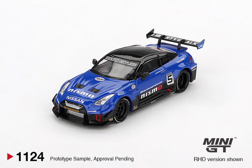 1/64 Mini GT Nissan Skyline GT-R GTR R35 LB-Silhouette WORKS GT 35GT-RR Ver.2 (Blue) Diecast Car Model 1/64 Mini GT Nissan Skyline GT-R GTR R35 LB-Silhouette WORKS GT 35GT-RR Ver.2 (Blue) Diecast Car Model