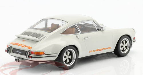 DEFECT AS-IS 1/18 KK-Scale Singer Coupe Porsche 911 Modification Light Grey Diecast Car Model DEFECT AS-IS 1/18 KK-Scale Singer Coupe Porsche 911 Modification Light Grey Diecast Car Model