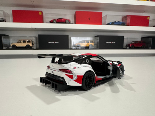 1/36 Kinsmart Toyota GR Supra Racing Concept (White & Red) Diecast Car Model (new no retail box) 1/36 Kinsmart Toyota GR Supra Racing Concept (White & Red) Diecast Car Model (new no retail box)