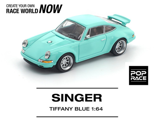 1/64 Poprace Porsche 911 964 Singer (Tiffany Blue) Diecast Car Model 1/64 Poprace Porsche 911 964 Singer (Tiffany Blue) Diecast Car Model