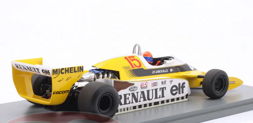 1/18 Spark 1979 Formula 1 Jean-Pierre Jabouille Renault RS10 #15 Winner French GP Car Model 1/18 Spark 1979 Formula 1 Jean-Pierre Jabouille Renault RS10 #15 Winner French GP Car Model