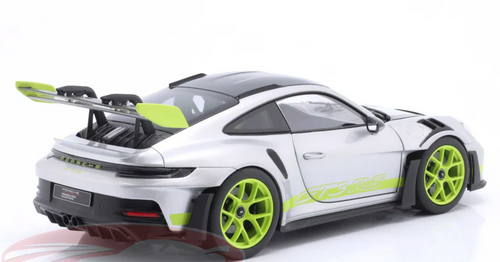 1/18 Dealer Edition Porsche 911 (992) GT3 RS GT (Silver Metallic & Acid Green) Diecast Car Model 1/18 Dealer Edition Porsche 911 (992) GT3 RS GT (Silver Metallic & Acid Green) Diecast Car Model