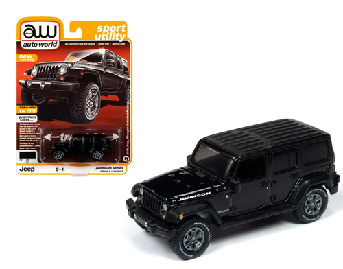1/64 Auto World 2018 Jeep Wrangler Unlimited (Black) Diecast Car Model 1/64 Auto World 2018 Jeep Wrangler Unlimited (Black) Diecast Car Model