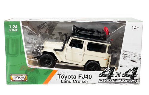 1/24 Motormax Toyota FJ40 Land Cruiser (Beige) "4x4 Overlanders" Series Diecast Car Model 1/24 Motormax Toyota FJ40 Land Cruiser (Beige) "4x4 Overlanders" Series Diecast Car Model