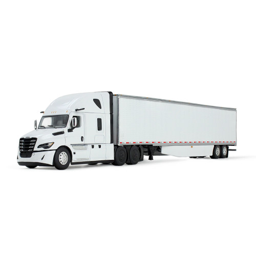1/64 First Gear Freightliner® Fifth Generation Cascadia® Raised Roof Sleeper & 53’ Utility® Trailer with Skirts (White) Diecast Model 1/64 First Gear Freightliner® Fifth Generation Cascadia® Raised Roof Sleeper & 53’ Utility® Trailer with Skirts (White) Diecast Model