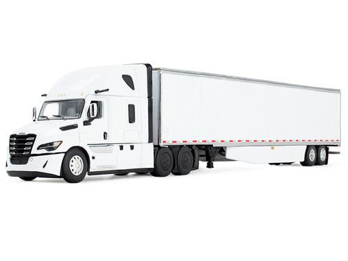 1/64 First Gear Freightliner® Fifth Generation Cascadia® Raised Roof Sleeper & 53’ Utility® Trailer with Skirts (White) Diecast Model