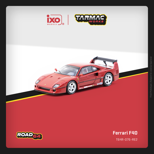 1/64 Tarmac Works Ferrari F40 (Red) Diecast Car Model 1/64 Tarmac Works Ferrari F40 (Red) Diecast Car Model