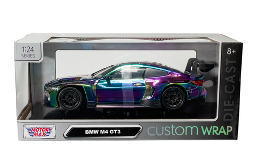 1/24 Motormax BMW M4 G82 GT3 (Chameleon Chrome Purple) Diecast Car Model 1/24 Motormax BMW M4 G82 GT3 (Chameleon Chrome Purple) Diecast Car Model