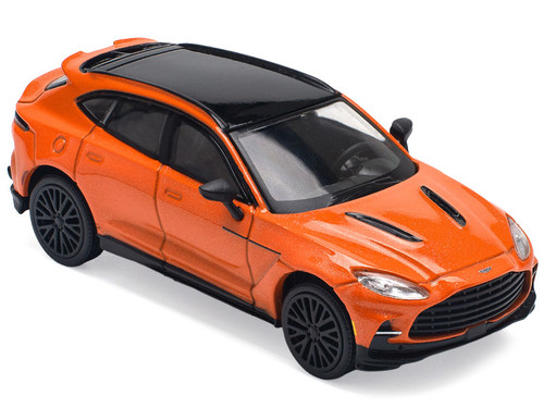 Aston Martin DBX 707 Cosmos Orange Metallic with Black Top 1/64 Diecast Model Car by Pop Race Aston Martin DBX 707 Cosmos Orange Metallic with Black Top 1/64 Diecast Model Car by Pop Race