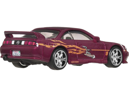Nissan 240SX (S14) RHD (Right Hand Drive) Maroon with Graphics "The Fast and the Furious" (2001) Movie "Fast & Furious" Series Diecast Model Car by Hot Wheels Nissan 240SX (S14) RHD (Right Hand Drive) Maroon with Graphics "The Fast and the Furious" (2001) Movie "Fast & Furious" Series Diecast Model Car by Hot Wheels