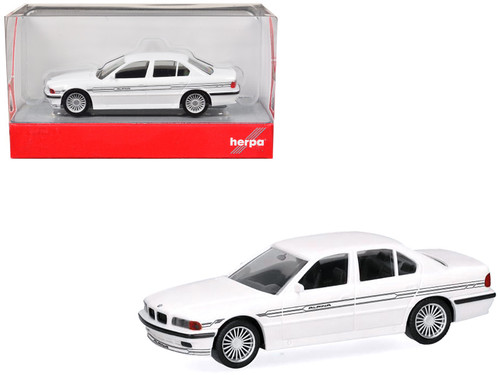 BMW Alpina B12 White 1/87 (HO) Plastic Model Car by Herpa BMW Alpina B12 White 1/87 (HO) Plastic Model Car by Herpa