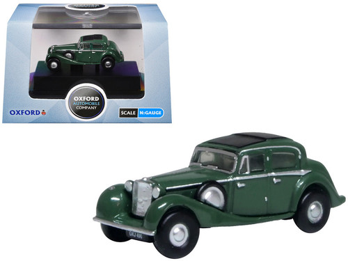 Jaguar SS RHD (Right Hand Drive) Suede Green with Black Top 1/148 (N) Scale Diecast Model Car by Oxford Diecast Jaguar SS RHD (Right Hand Drive) Suede Green with Black Top 1/148 (N) Scale Diecast Model Car by Oxford Diecast