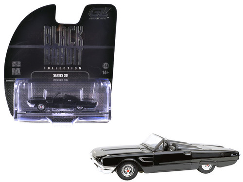 1965 Ford Thunderbird with Tonneau Cover Black "Black Bandit" Series 30 1/64 Diecast Model Car by Greenlight 1965 Ford Thunderbird with Tonneau Cover Black "Black Bandit" Series 30 1/64 Diecast Model Car by Greenlight