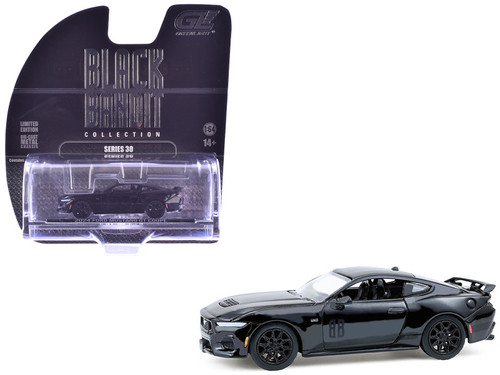 2024 Ford Mustang GT Coupe Black "Black Bandit" Series 30 1/64 Diecast Model Car by Greenlight 2024 Ford Mustang GT Coupe Black "Black Bandit" Series 30 1/64 Diecast Model Car by Greenlight