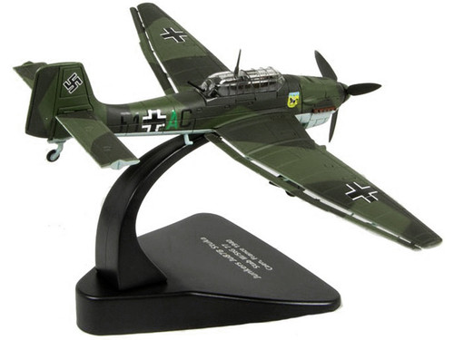 Junkers Ju 87B "Stuka Stab" Dive Bomber Plane III/StG 77 Caen France (1940) "Oxford Aviation" Series 1/72 Diecast Model Airplane by Oxford Diecast Junkers Ju 87B "Stuka Stab" Dive Bomber Plane III/StG 77 Caen France (1940) "Oxford Aviation" Series 1/72 Diecast Model Airplane by Oxford Diecast