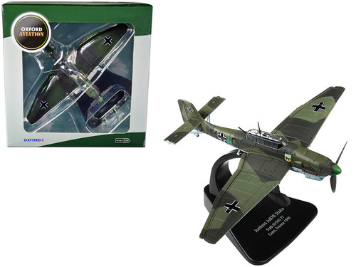 Junkers Ju 87B "Stuka Stab" Dive Bomber Plane III/StG 77 Caen France (1940) "Oxford Aviation" Series 1/72 Diecast Model Airplane by Oxford Diecast Junkers Ju 87B "Stuka Stab" Dive Bomber Plane III/StG 77 Caen France (1940) "Oxford Aviation" Series 1/72 Diecast Model Airplane by Oxford Diecast