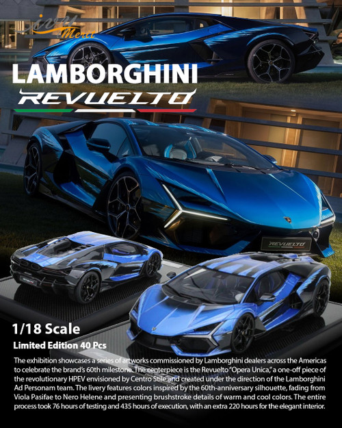 1/18 Ivy Lamborghini Revuelto (Blue) Car Model Limited 50 Pieces 1/18 Ivy Lamborghini Revuelto (Blue) Car Model Limited 50 Pieces