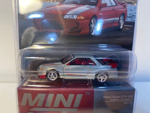 CHASE CAR 1/64 Mini GT Nissan Skyline GT-R (R32) VeilSide Combat C-I Gem (Chrome Silver with Red Accents) Diecast Car Model CHASE CAR 1/64 Mini GT Nissan Skyline GT-R (R32) VeilSide Combat C-I Gem (Chrome Silver with Red Accents) Diecast Car Model