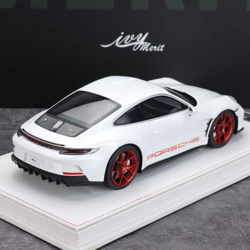 1/18 Ivy Porsche 911 992 S/T (White with Red Wheels) Car Model