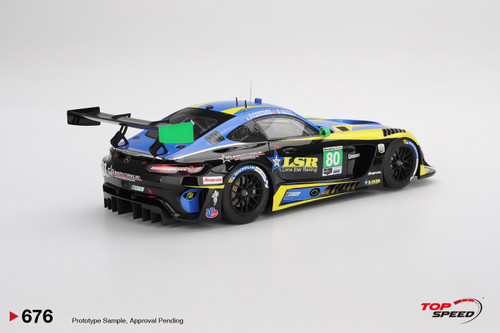1/18 Top Speed 2025 Mercedes-AMG GT3 EVO #80 Lone Star Racing 2025 IMSA Daytona 24 Hrs Car Model 1/18 Top Speed 2025 Mercedes-AMG GT3 EVO #80 Lone Star Racing 2025 IMSA Daytona 24 Hrs Car Model