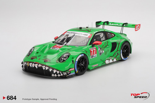 1/18 Top Speed 2025 Porsche 911 GT3 R (992) #77 AO Racing 2025 IMSA Sebring 12 Hrs Class Winner Car Model 1/18 Top Speed 2025 Porsche 911 GT3 R (992) #77 AO Racing 2025 IMSA Sebring 12 Hrs Class Winner Car Model
