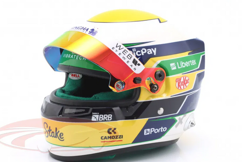 1/2 Bell 2025 Formula 1 Gabriel Bortoleto #5 Stake F1 Team Kick Sauber Helmet Model 1/2 Bell 2025 Formula 1 Gabriel Bortoleto #5 Stake F1 Team Kick Sauber Helmet Model