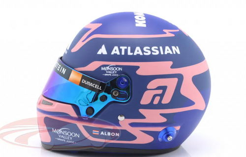 1/2 Bell 2025 Formula 1 Alexander Albon #23 Atlassian Williams Racing Helmet Model 1/2 Bell 2025 Formula 1 Alexander Albon #23 Atlassian Williams Racing Helmet Model