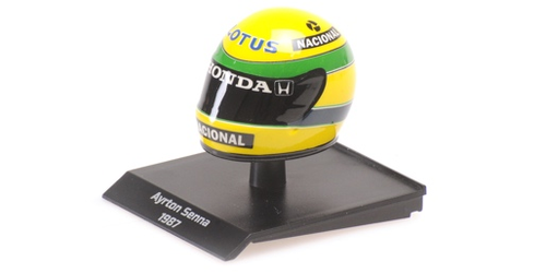 1/10 Minichamps 1987 Formula 1 Ayrton Senna Helmet Model 1/10 Minichamps 1987 Formula 1 Ayrton Senna Helmet Model