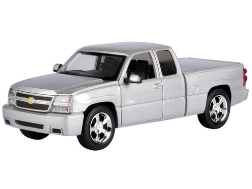 2006 Chevrolet Silverado SS Pickup Truck Silver Metallic "Timeless Legends" Series 1/25 Diecast Model Car by Motormax 2006 Chevrolet Silverado SS Pickup Truck Silver Metallic "Timeless Legends" Series 1/25 Diecast Model Car by Motormax