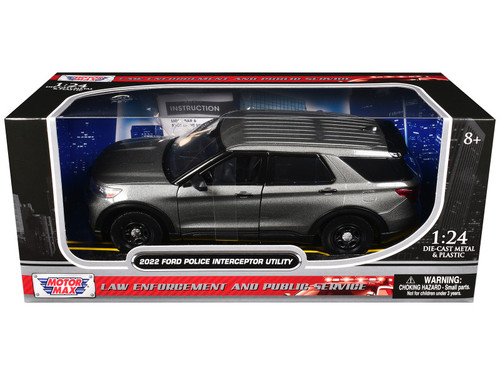 2022 Ford Police Interceptor Utility Unmarked Gray Metallic "Builder's Kit" "Law Enforcement and Public Service" Series 1/24 Diecast Model Car by Motormax 2022 Ford Police Interceptor Utility Unmarked Gray Metallic "Builder's Kit" "Law Enforcement and Public Service" Series 1/24 Diecast Model Car by Motormax
