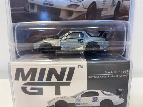 CHASE CAR 1/64 Mini GT Mazda RX-7 (FD3S) Itosyoukai Rei-gouki with RE Amemiya (Chrome Silver) Diecast Car Model CHASE CAR 1/64 Mini GT Mazda RX-7 (FD3S) Itosyoukai Rei-gouki with RE Amemiya (Chrome Silver) Diecast Car Model