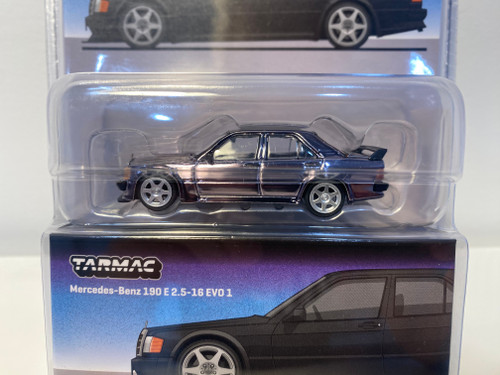 CHASE CAR 1/64 Tarmac Works Mercedes-Benz 190 E 2.5-16 EVO 1 (Chrome Silver) Diecast Car Model CHASE CAR 1/64 Tarmac Works Mercedes-Benz 190 E 2.5-16 EVO 1 (Chrome Silver) Diecast Car Model