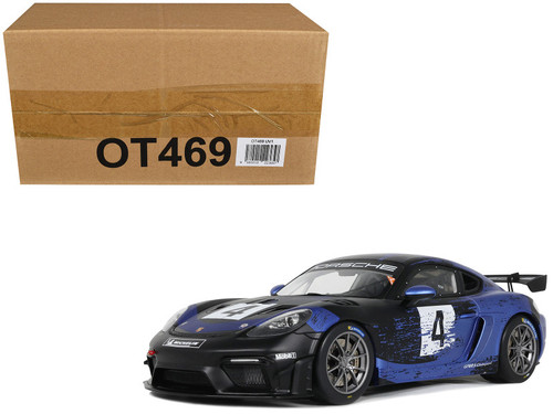 1/18 OTTO 2021 Porsche Cayman 718 GT3 RS Clubsport #4 (Blue) Car Model