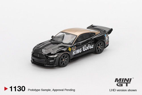 1/64 Mini GT Ford Mustang Shelby GT500 Dragon Snake Concept "King Cobra" (Black & Gold) Diecast Car Model