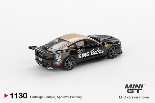 1/64 Mini GT Ford Mustang Shelby GT500 Dragon Snake Concept "King Cobra" (Black & Gold) Diecast Car Model