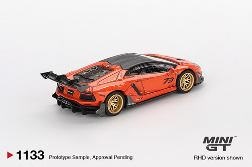 1/64 Mini GT 2025 LB★WORKS Lamborghini Aventador Limited Edition Orange MDX Diecast Car Model