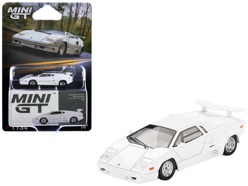 1/64 Mini GT Lamborghini Countach 25th Anniversary (White) Diecast Car Model
