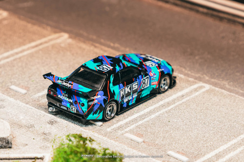 1/64 Tarmac Works Nissan Skyline (R32) Widebody HKS Car Model with 1 Pack of 2 Collectible Trading Cards Combo 1/64 Tarmac Works Nissan Skyline (R32) Widebody HKS Car Model with 1 Pack of 2 Collectible Trading Cards Combo
