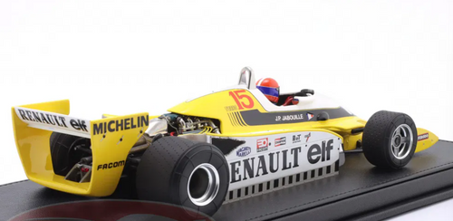 1/18 GP Replicas 1979 Formula 1 Jean-Pierre Jabouille Renault RS10 #15 Winner French GP Car Model 1/18 GP Replicas 1979 Formula 1 Jean-Pierre Jabouille Renault RS10 #15 Winner French GP Car Model