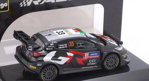 1/43 BBurago 2024 Toyota GR Yaris Rally1 Hybrid #33 WRC Toyota GR WRT Elfyn Evans, Scott Martin Diecast Car Model 1/43 BBurago 2024 Toyota GR Yaris Rally1 Hybrid #33 WRC Toyota GR WRT Elfyn Evans, Scott Martin Diecast Car Model