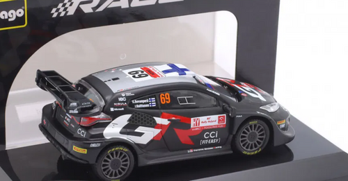 1/43 BBurago 2024 Toyota GR Yaris Rally1 Hybrid #69 WRC Toyota GR WRT Kalle Rovanperä, Jonne Halttunen Diecast Car Model 1/43 BBurago 2024 Toyota GR Yaris Rally1 Hybrid #69 WRC Toyota GR WRT Kalle Rovanperä, Jonne Halttunen Diecast Car Model
