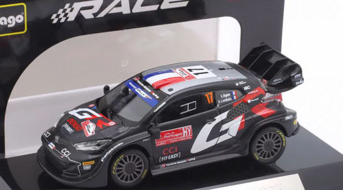 1/43 BBurago 2024 Toyota GR Yaris Rally1 Hybrid #17 WRC Toyota GR WRT Sébastien Ogier, Vincent Landais Diecast Car Model 1/43 BBurago 2024 Toyota GR Yaris Rally1 Hybrid #17 WRC Toyota GR WRT Sébastien Ogier, Vincent Landais Diecast Car Model