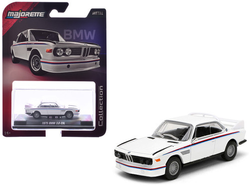 1/64 Majorette 1975 BMW 3.0 CSL (White) Diecast Car Model