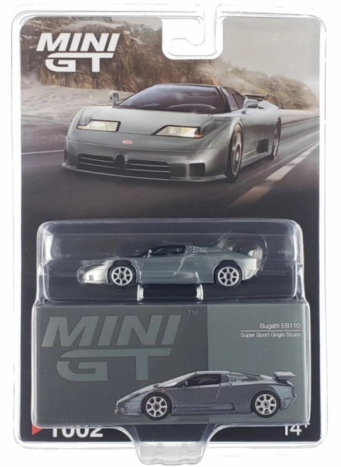 CHASE CAR 1/64 Mini GT Bugatti EB110 Super Sport (Chrome Silver) Diecast Car Model CHASE CAR 1/64 Mini GT Bugatti EB110 Super Sport (Chrome Silver) Diecast Car Model